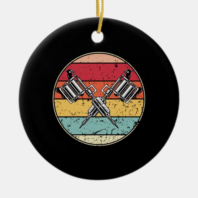 Retro Tattoo Keramik Ornament (Vorne)