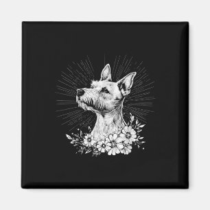 Retro Tattoo Style Fox Terrier Dog Lover Magnet
