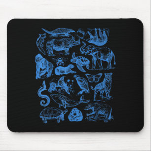 Retro-Tattoo-Tiere Wildlife Naturschutz Mousepad