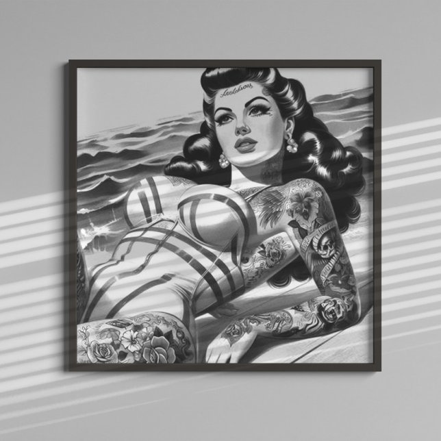 Retro Tattooed Button-up Poster (Von Creator hochgeladen)
