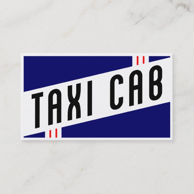 Retro Taxi Visitenkarte (Vorderseite)