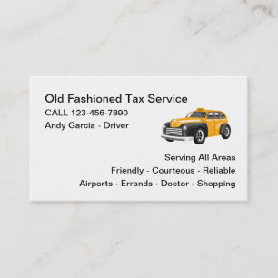 Retro-Taxifahrer Visitenkarten Visitenkarte