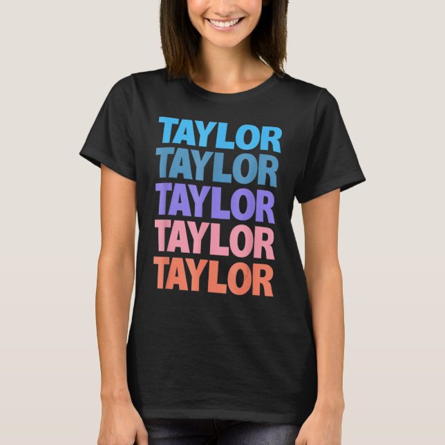 Retro Taylor Text Design T-Shirt (Vorderseite)