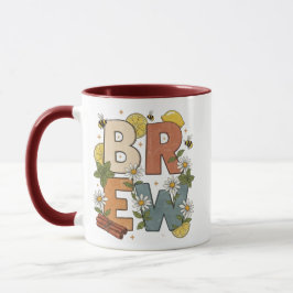 Retro Tea Brew Herb Design Tasse