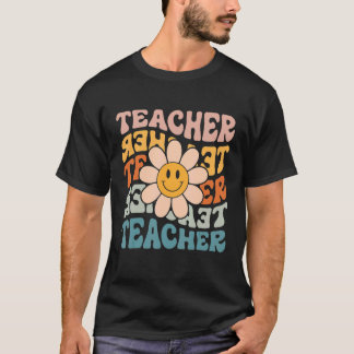 Retro Teacher Colorful Elementary School Teacher T-Shirt