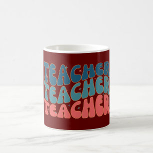 Retro Teacher Colorful School Lehrer Kaffeetasse