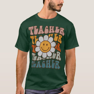 Retro Teacher Daisy farbenfrohe Grundschullehrer T T-Shirt