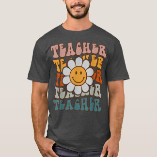 Retro Teacher Daisy farbenfrohe Grundschullehrer T T-Shirt