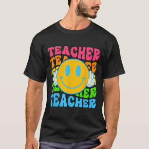 Retro Teacher Happy Smile Face - Grundschule T-Shirt