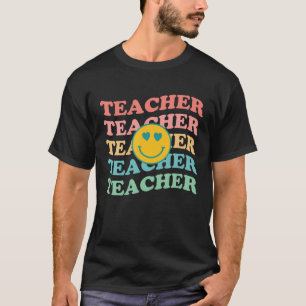 Retro Teacher Inspiration farbenfrohe Elementarleh T-Shirt