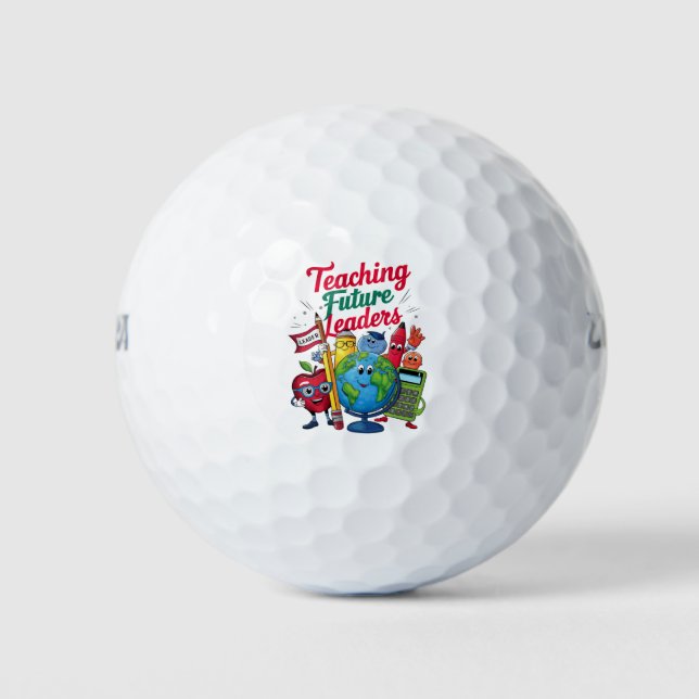 Retro Teacher School Golfball (Vorderseite)