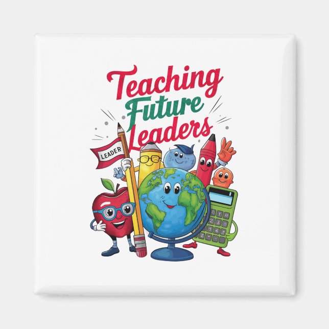 Retro Teacher School Magnet (Vorne)