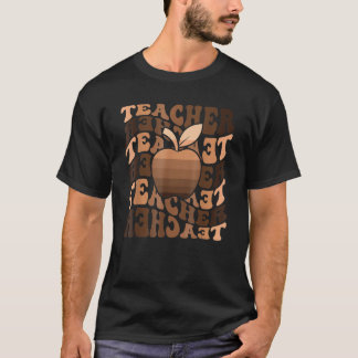 Retro Teachers Black History Monat Daisy Melanin C T-Shirt