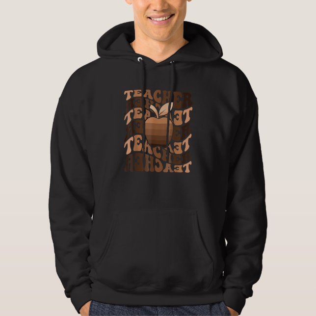 Retro Teachers Black History Month Daisy Melanin C Hoodie (Vorderseite)