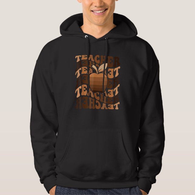 Retro Teachers Black History Month Daisy Melanin C Hoodie (Vorderseite)