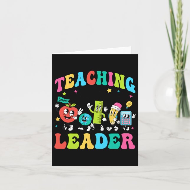 Retro Teaching Future Leaders Groovy Teacher Back Karte (Vorderseite)