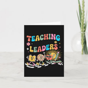 Retro Teaching Future Leaders Groovy Teacher Back Karte