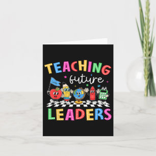Retro Teaching Future Leaders Groovy Teacher Back Karte