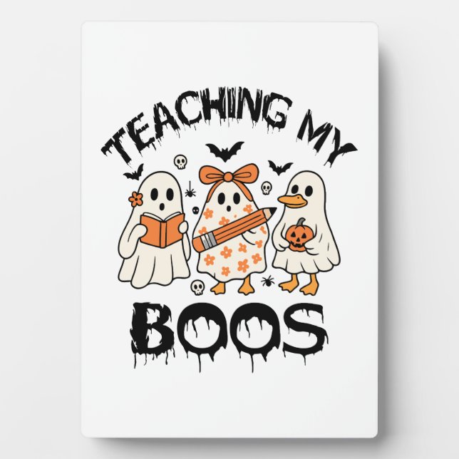 Retro Teaching My Boos Halloween Fotoplatte (Vorderseite)