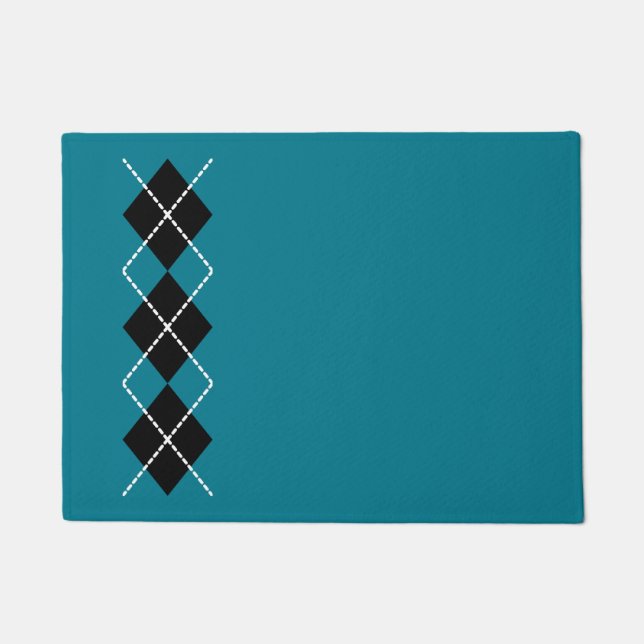 Retro Teal Doormat  Fußmatte (Vorderseite)