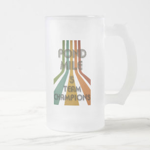 Retro Team-Meister der Teich-Meilen-5 Mattglas Bierglas