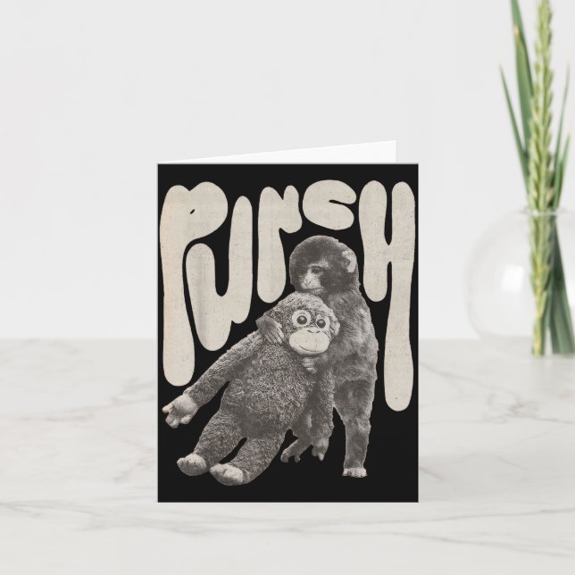 Retro-Team Punch Baby Monkey Karte (Vorderseite)
