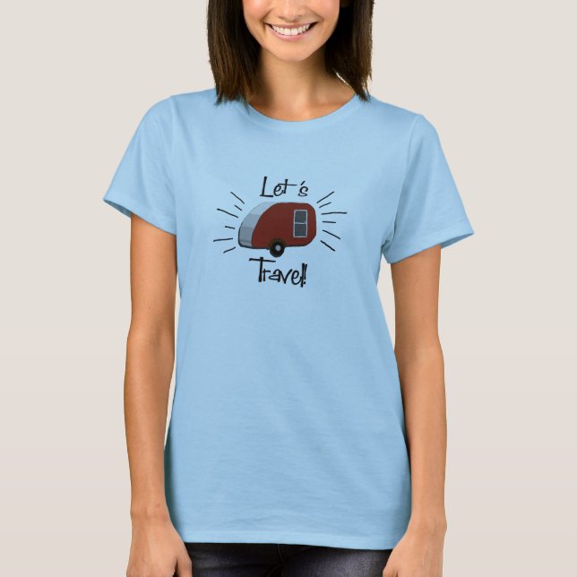 Retro Teardrop-Camper-Shirt T-Shirt (Vorderseite)