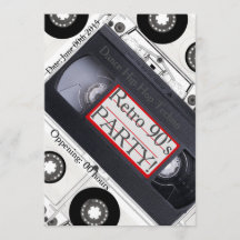 Retro-Tech-Cover-Einladung der 90er Jahre