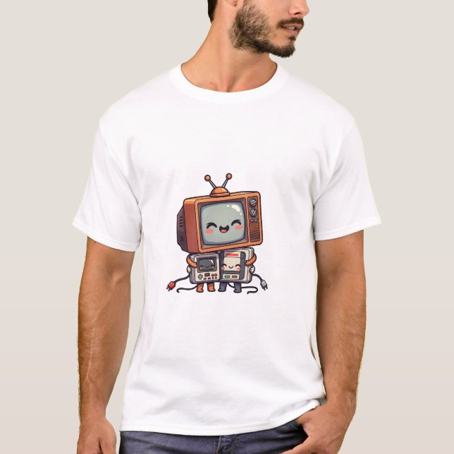 Retro Tech Friends T-Shirt (Vorderseite)
