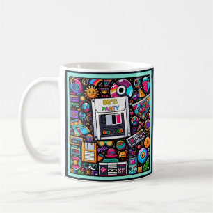 Retro Tech Playground: Nostalgische Odyssey der 90 Kaffeetasse