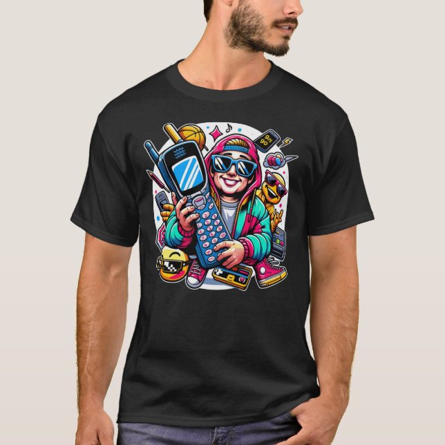 Retro Tech Playground: Nostalgische Odyssey der 90 T-Shirt (Vorderseite)