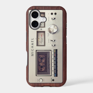 Retro-Tech-Vintage-Stereo-Recorder-Holzgehäuse