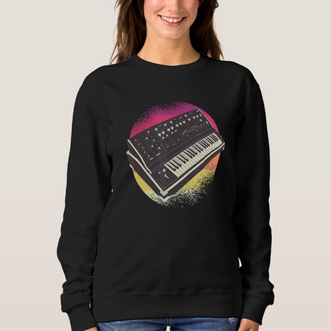 Retro Techno Synthesizer Sweatshirt (Vorderseite)