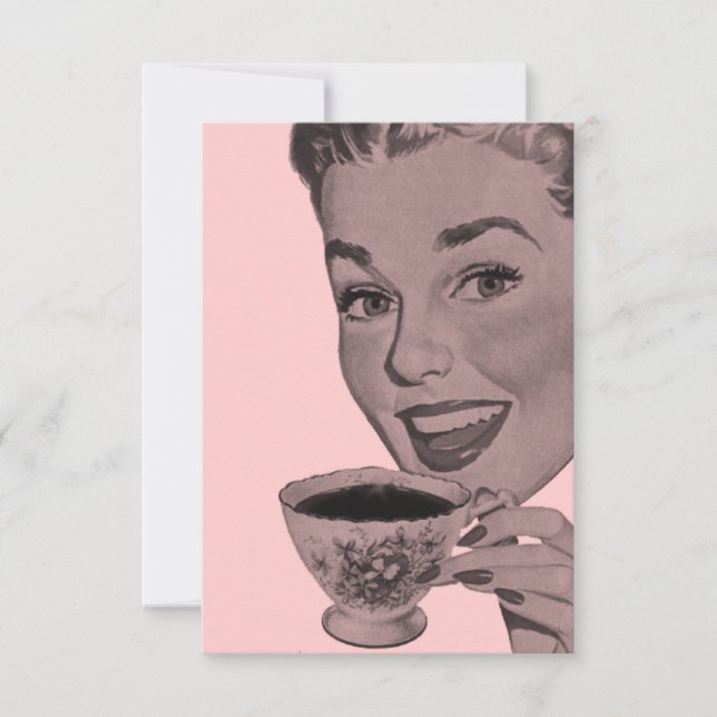 Retro Tee Party V2 Einladung (Vorderseite)