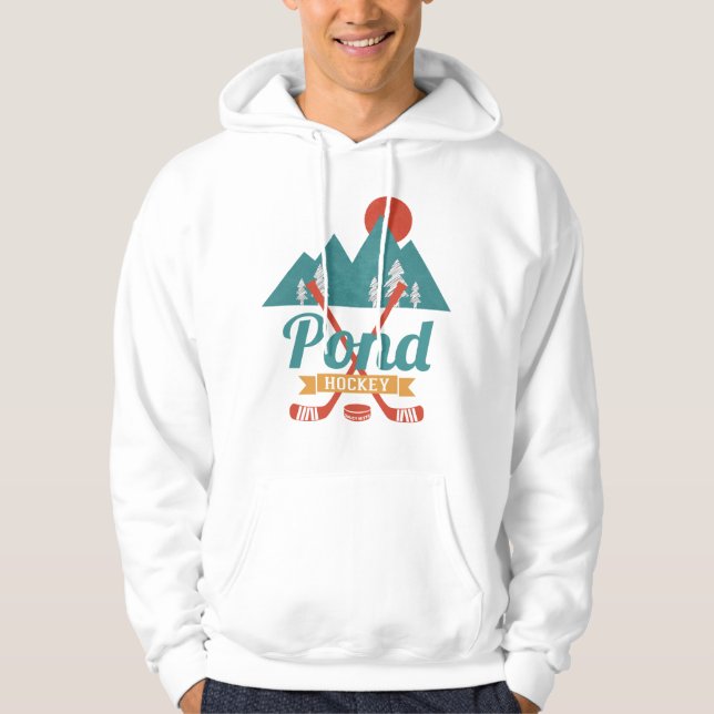 Retro Teich-Hockey Hoodie (Vorderseite)