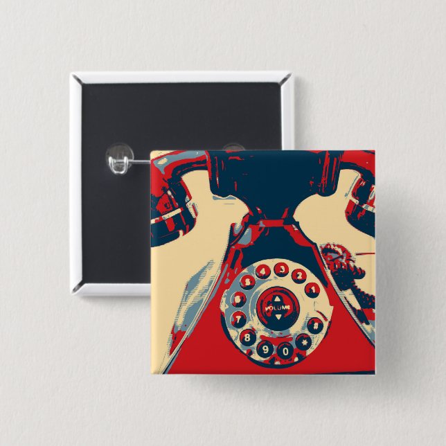 Retro-Telefon Button (Vorne & Hinten)