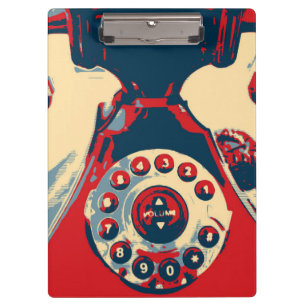 Retro-Telefon-Clipbord Klemmbrett