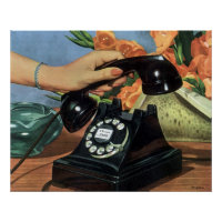 Retro-Telefon mit Rotary-Wählverbindung, Vintages 