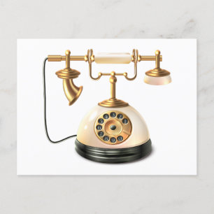 Retro-Telefon Postkarte