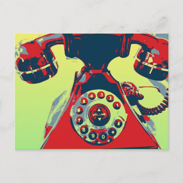 Retro-Telefon Postkarte (Vorderseite)