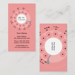 Retro Telefon-Rosa-Geschäft/Visitenkarte Visitenkarte