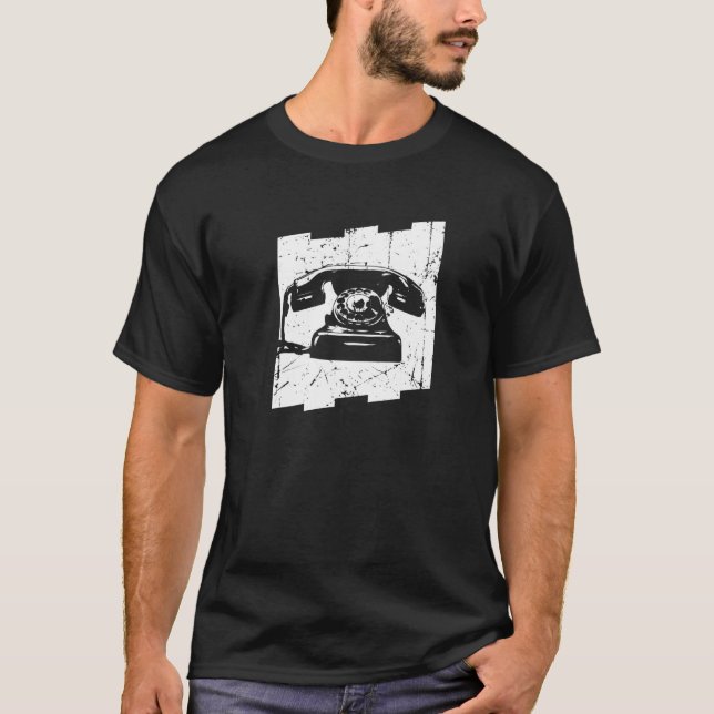 Retro-Telefon Vintag T-Shirt (Vorderseite)