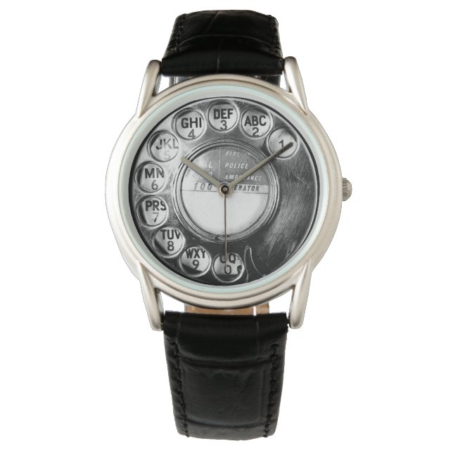 Retro-Telefonuhr Armbanduhr (Vorderseite)