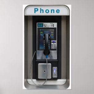 Retro-Telefonzellen-Design, Vintage-Telefonzellen- Poster