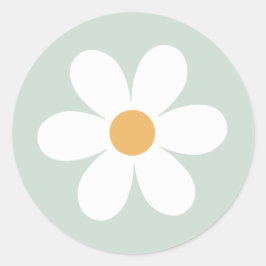 Retro-Teller mit grünem Hobelpapier Runder Aufkleber