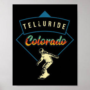 Retro Telluride Colorado Snowboard Instructor S Poster
