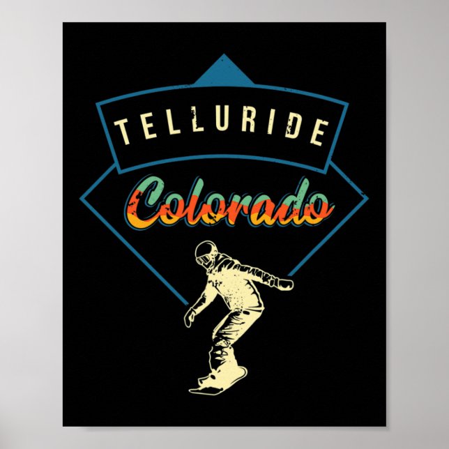 Retro Telluride Colorado Snowboard Instructor S Poster (Vorne)