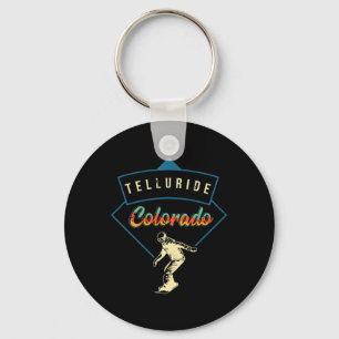 Retro Telluride Colorado Snowboard Instructor S Schlüsselanhänger