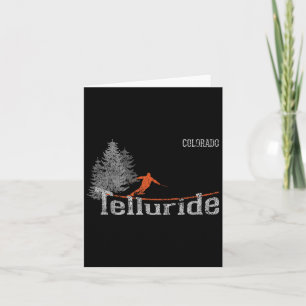 Retro Telluride Colorado Unruhiges Skifahren Karte