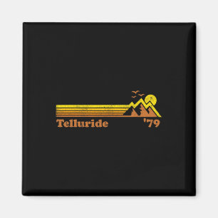 Retro Telluride Ski Resort Colorado Snowboard Moun Magnet
